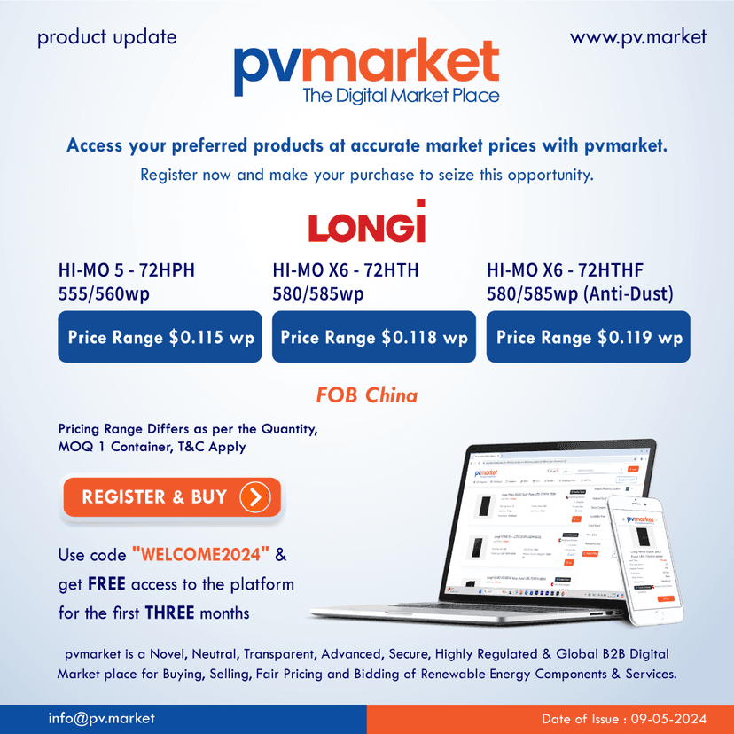 Access your preferred products at accurate market prices with pv.market