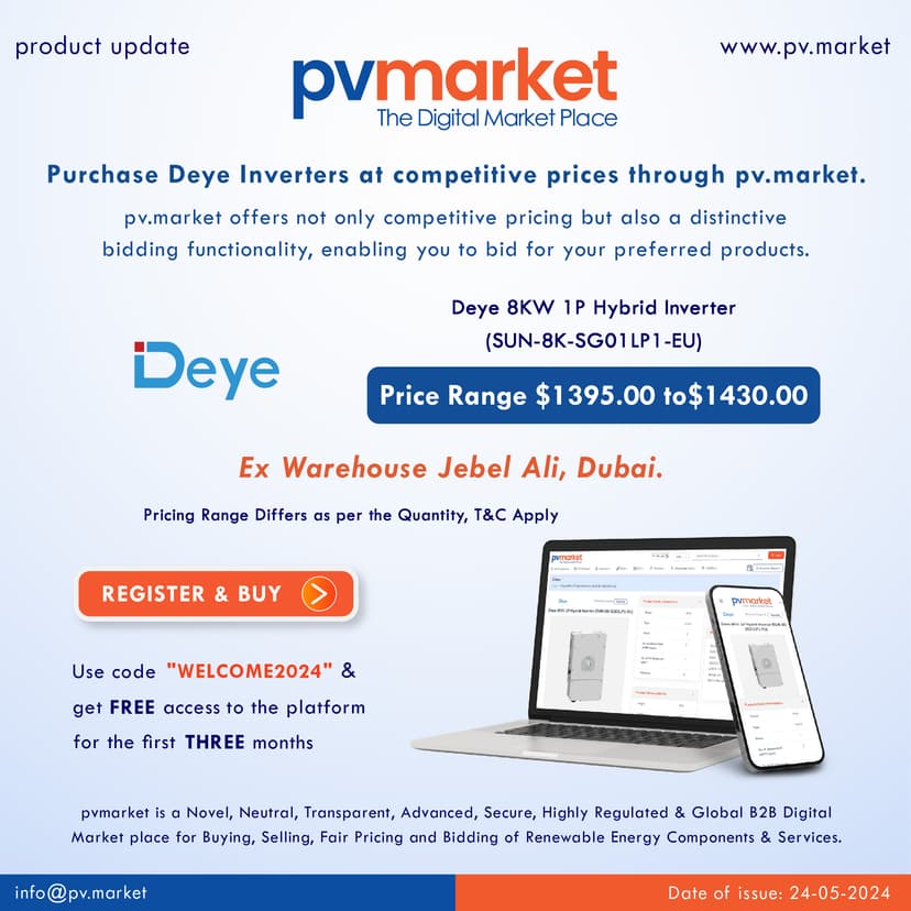 Deye 8KW 1p Hybrid Inverter  (SUN-8K-SG01LP1-EU)