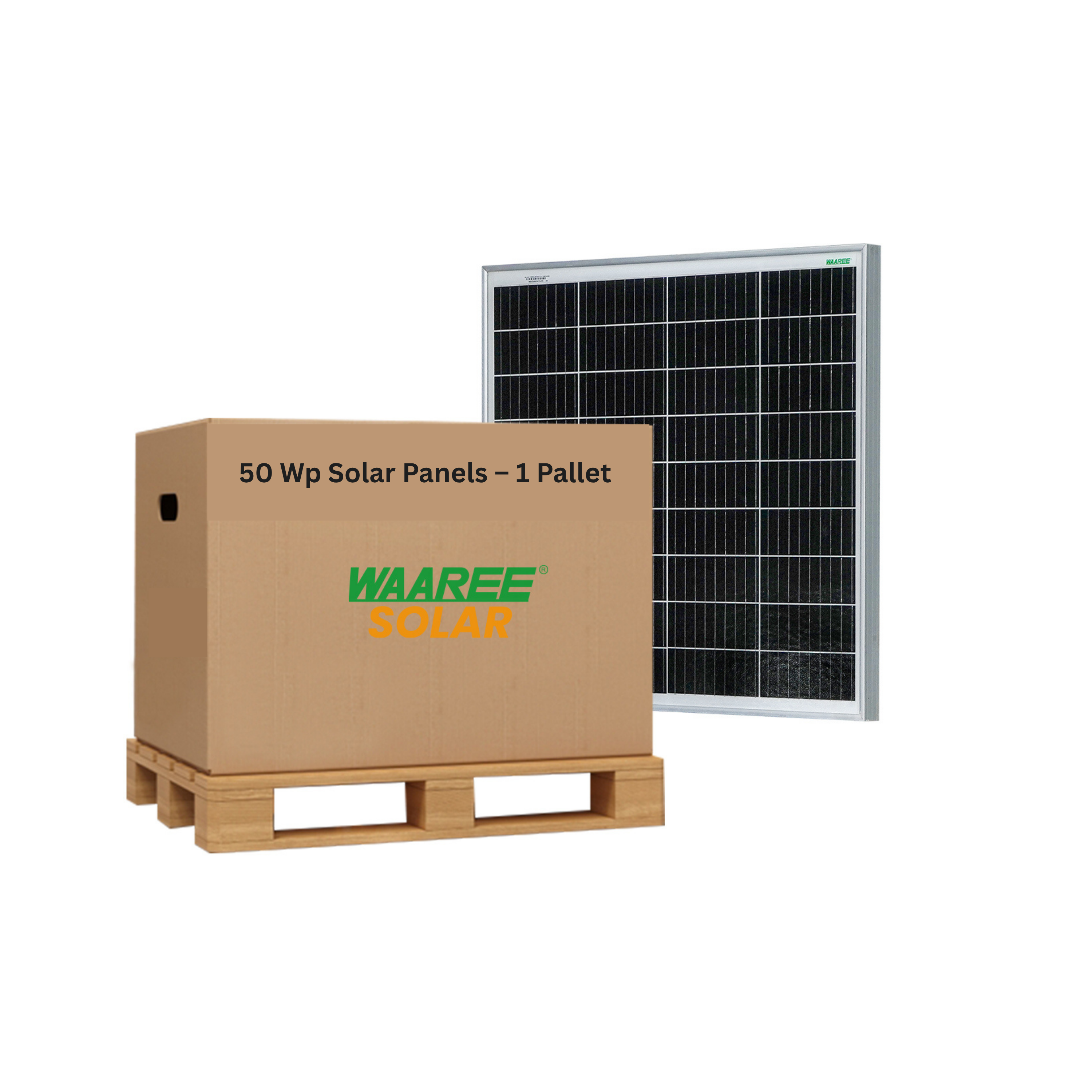 WAAREE 50Wp 12V ARKA Series Framed Solar Panel, 36 Cells – WS-50