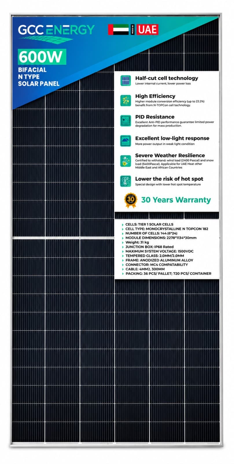 GCC 72-600W BIFACIAL