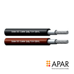 APAR DC Cable 6 Sq.mm Black 400 Meters Roll